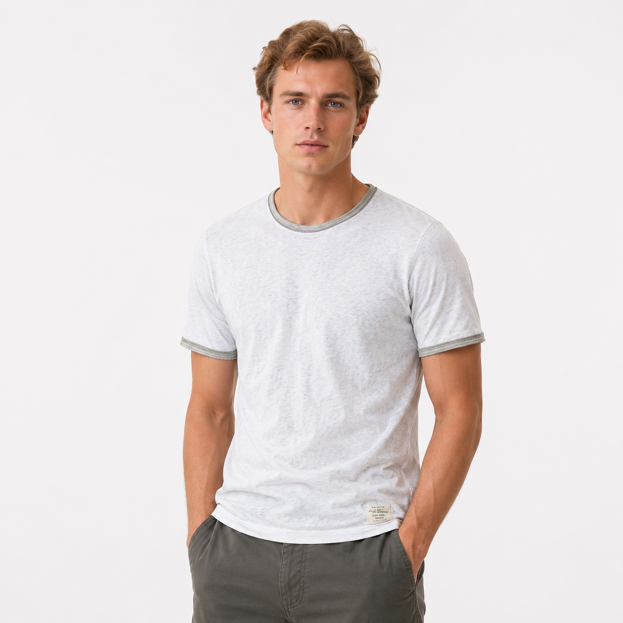Japansk-Inspirert T-skjorte til Herre – Myk Bambus- og Bomulls T-skjorte for Sommer