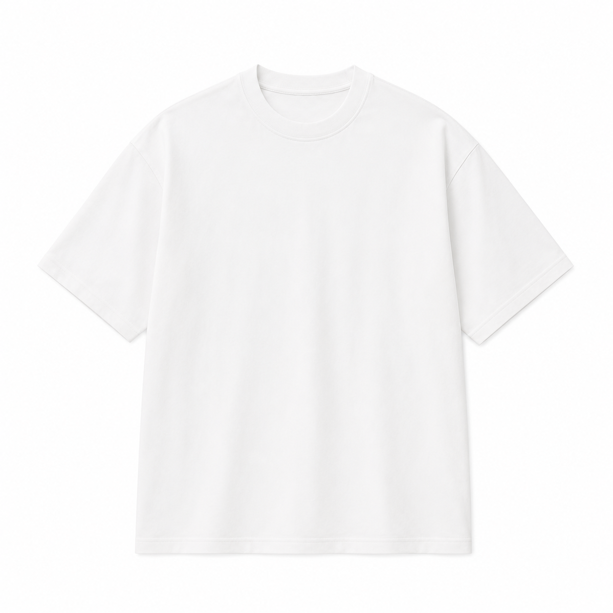 Oversized T-skjorte til Herre – Kortermet T-skjorte med Brodert Fiskemotiv