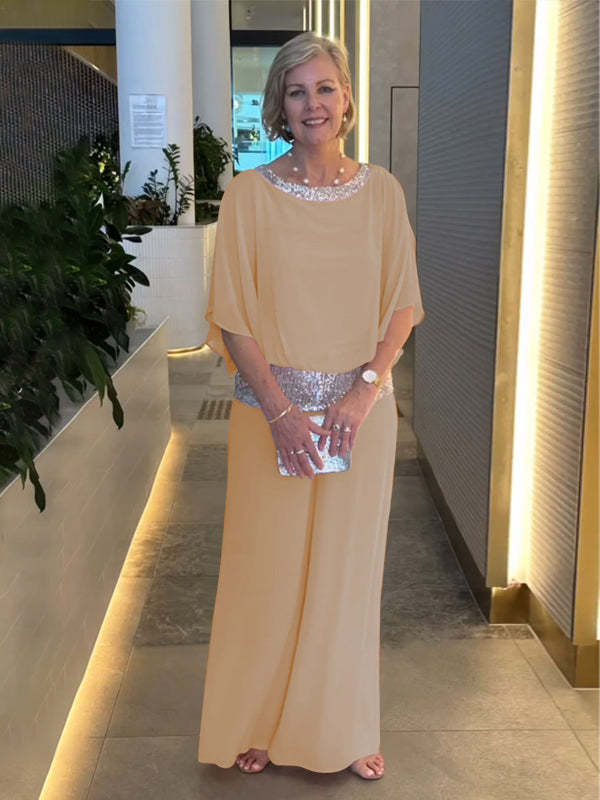 Elegant todelt sett med paljetter og fargerike klosser