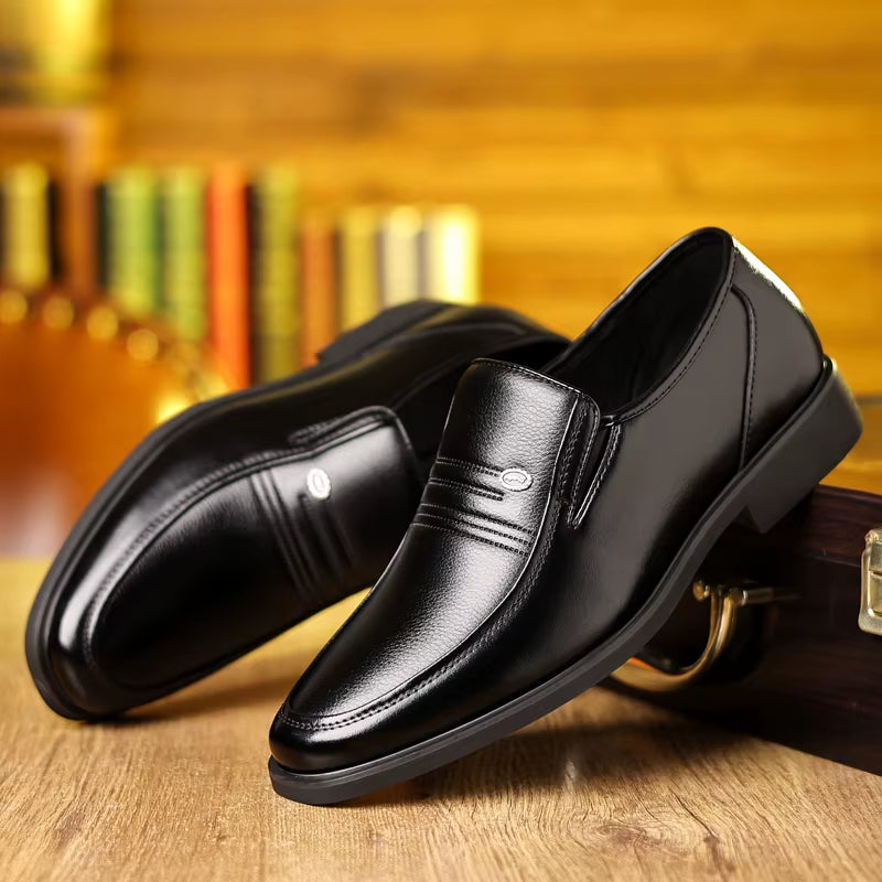 Luftige Skinnsko for Menn med Skjult 6 cm Løft – Elegant Slip-on for Sommer og Jobb