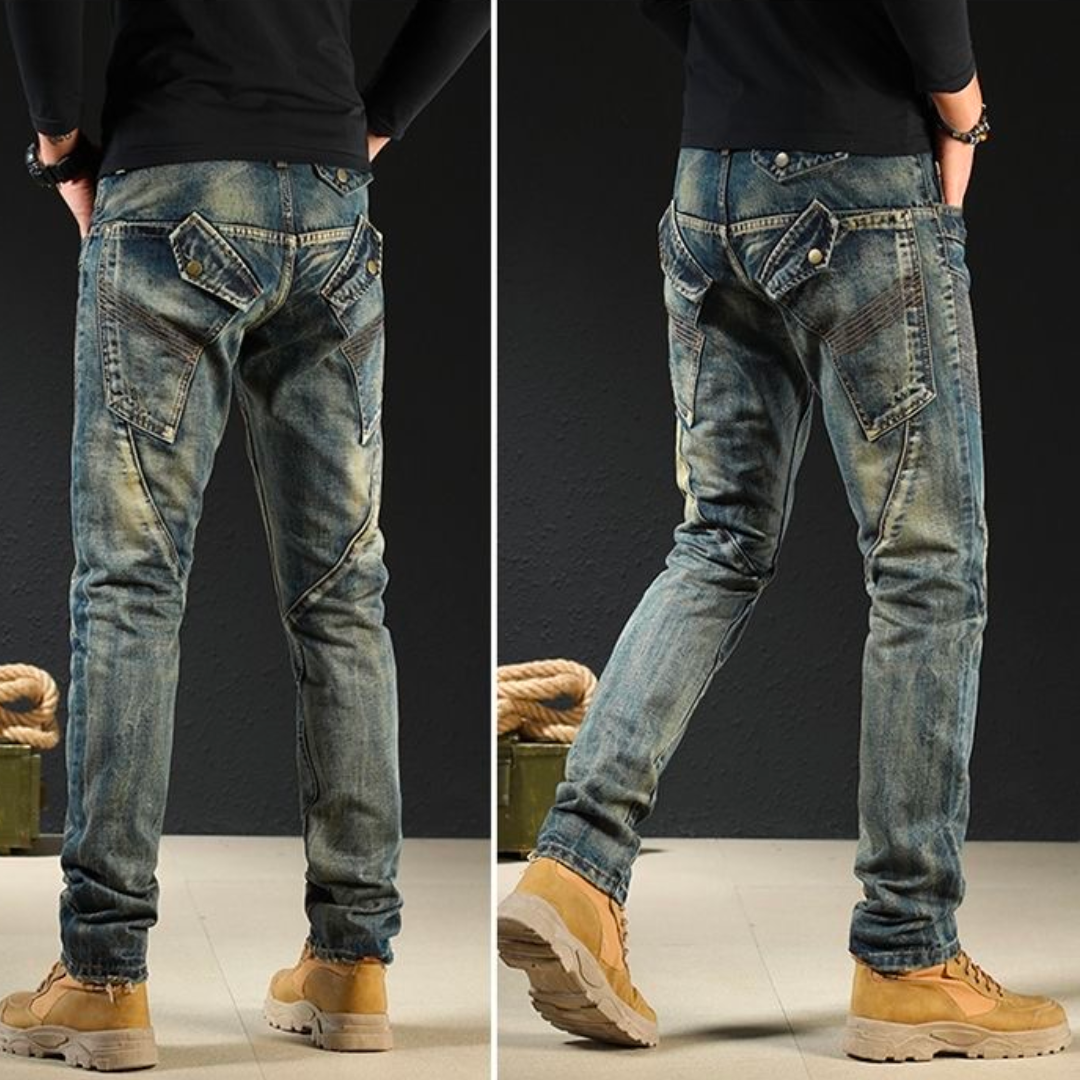 Klassisk lappet denimjeans