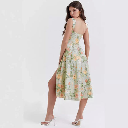 Dahlia Floral Party Midi Kjole