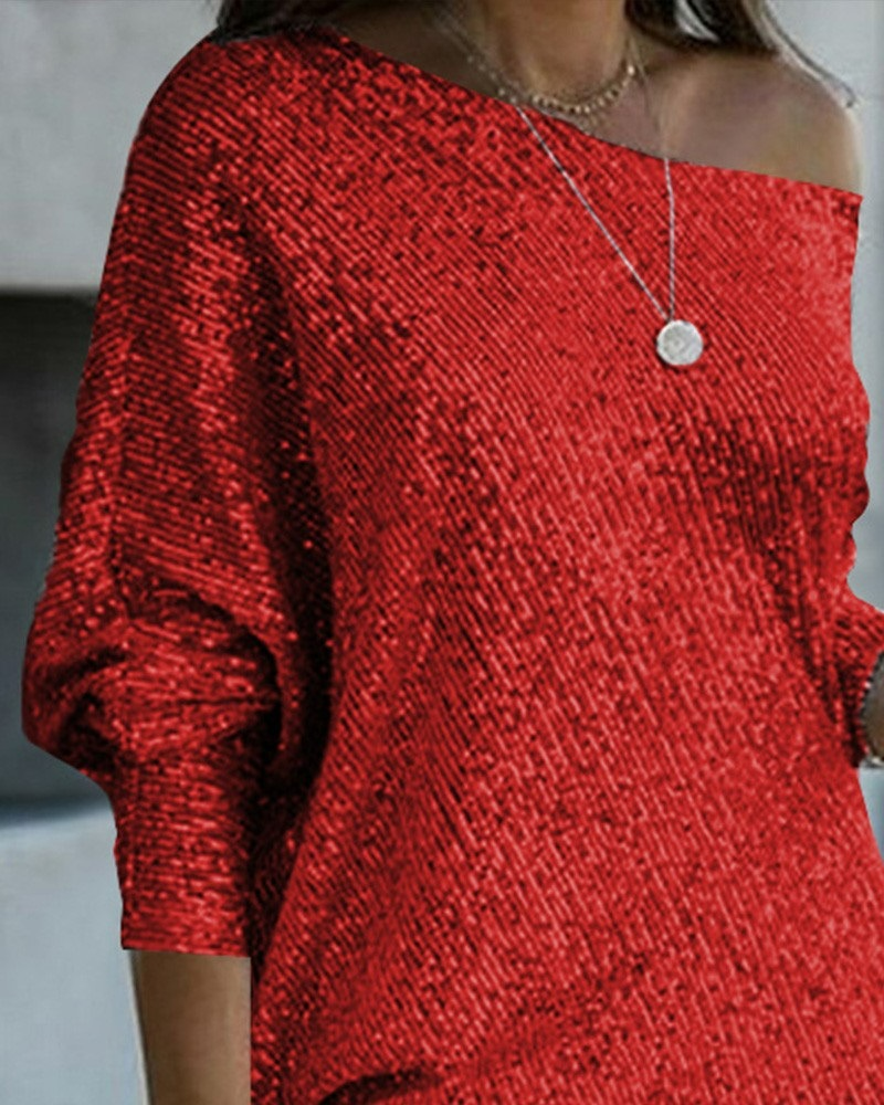 Festlig minikjole med glitter