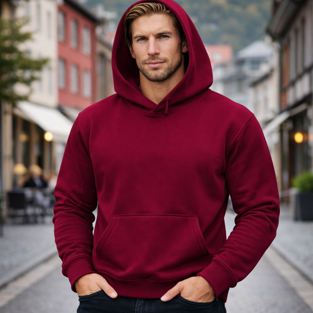 Unisex Hoodie i Heavy Weight Bomull – 480gsm med Polarfleece | Tykk &amp; Varm Hettegenser