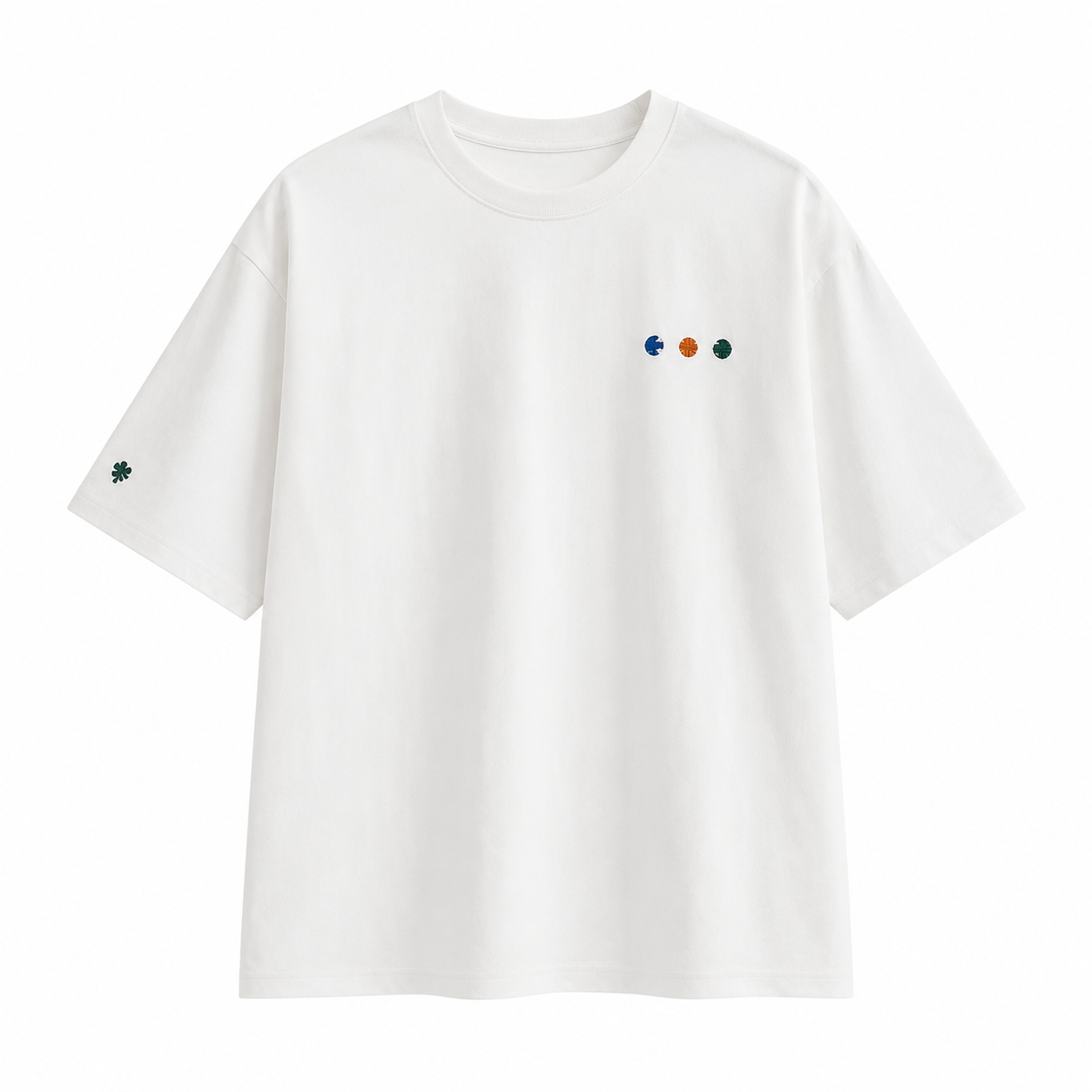 Heavyweight Brodert T-skjorte til Herre – 230g Loose Fit Sommertopp