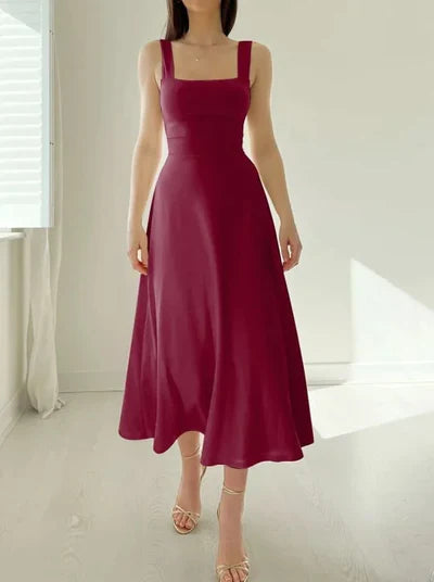 Elegant ensfarget ermeløs slim fit