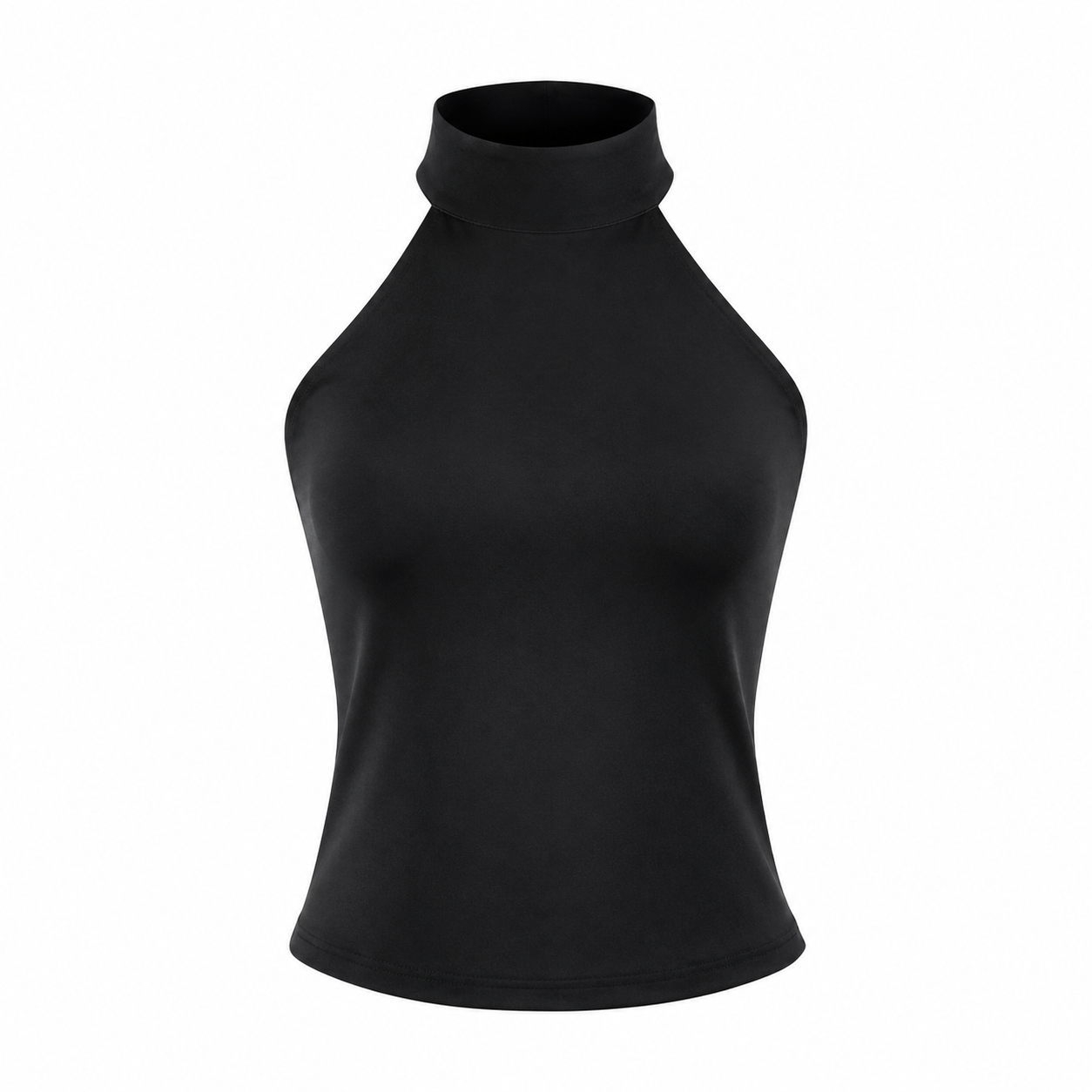 Elegant Halterneck Crop Top til Dame | Ryggløs Topp med Ståkrage