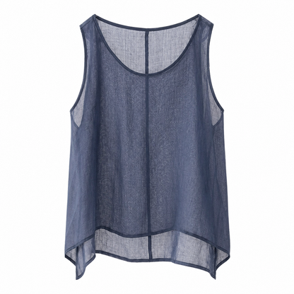 Singlet i Bomull &amp; Lin til Dame – Vintage Stil &amp; Sommer Basic