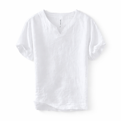 Premium Lin T-skjorte til Herre – 100% Lin, Kinesisk Inspirert &amp; Pustende Sommerstil