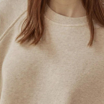 Klassisk sweatshirt med rund hals og ballongermer