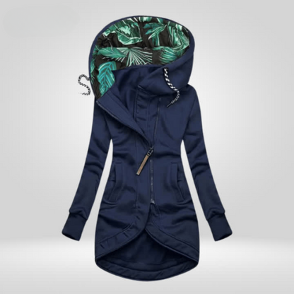 Klaerigo | Elegant vinterkåpe for damer – Marineblå