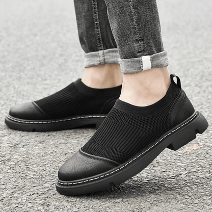 Komfortable slip-on-loafers med netting