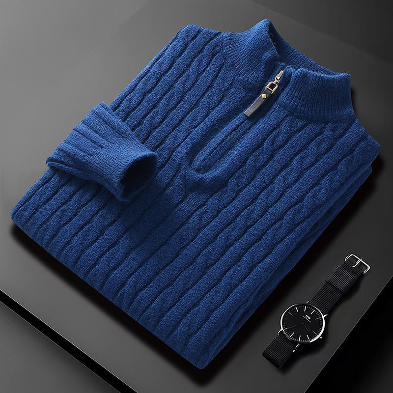 Half zip genser herre marineblå
