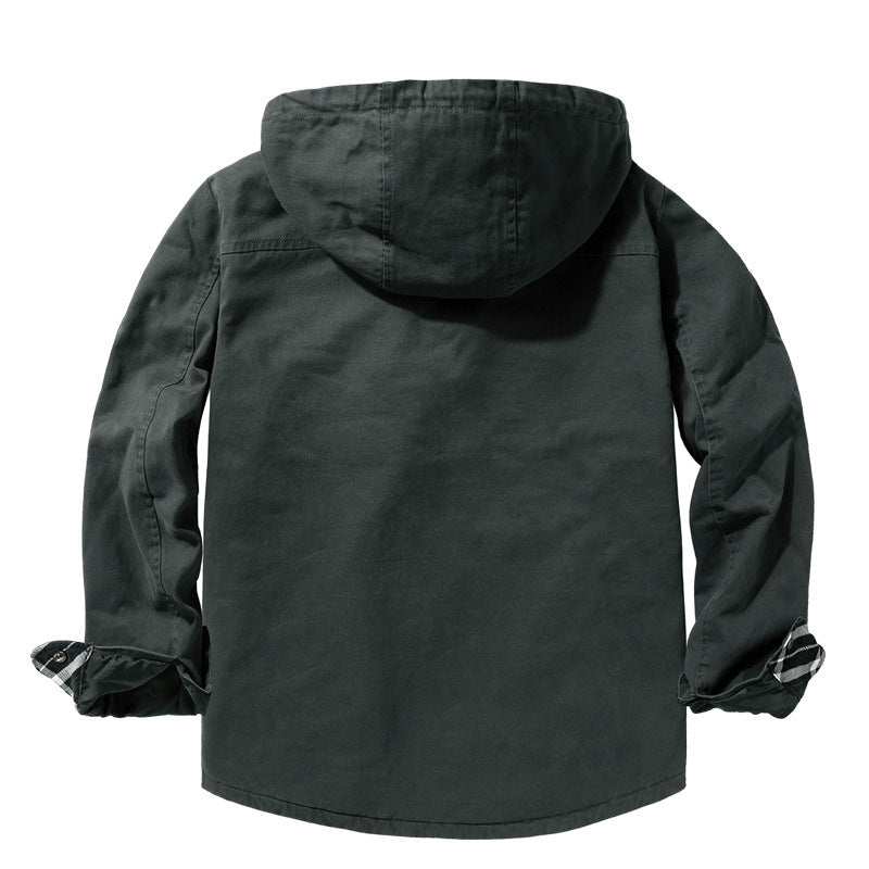 Vattert parkas herre