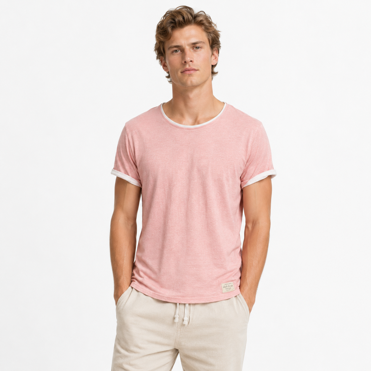Japansk-Inspirert T-skjorte til Herre – Myk Bambus- og Bomulls T-skjorte for Sommer