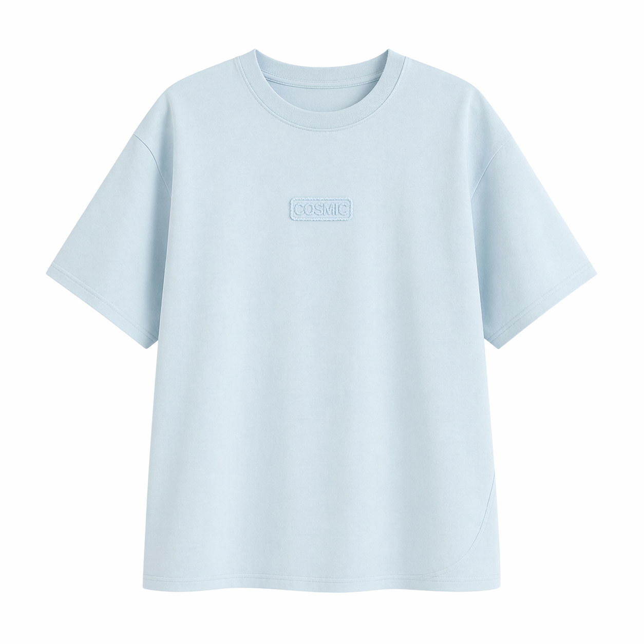 Bomulls T-skjorte til Dame – Løs Passform med Drop Shoulder &amp; Diskré Print