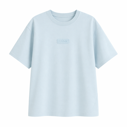 Bomulls T-skjorte til Dame – Løs Passform med Drop Shoulder &amp; Diskré Print