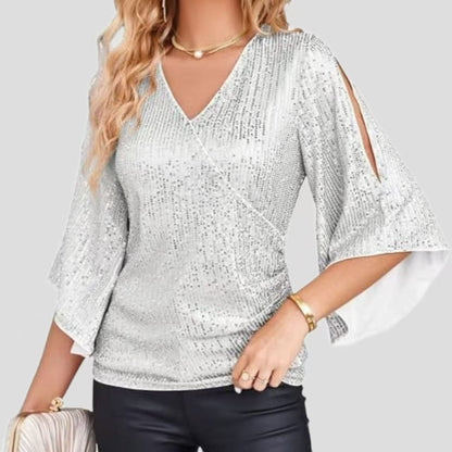 Glitter topp dame til julebord