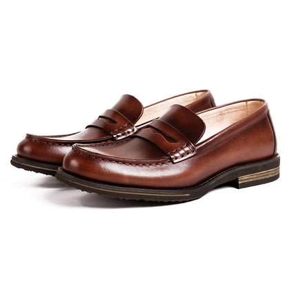 Designer loafers i kuskinn