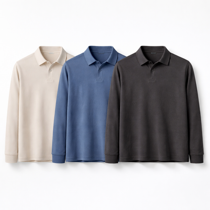 Herre Polo Skjorte med Broderi – Klassisk Krage &amp; Luksuriøs Golfstil Pakke