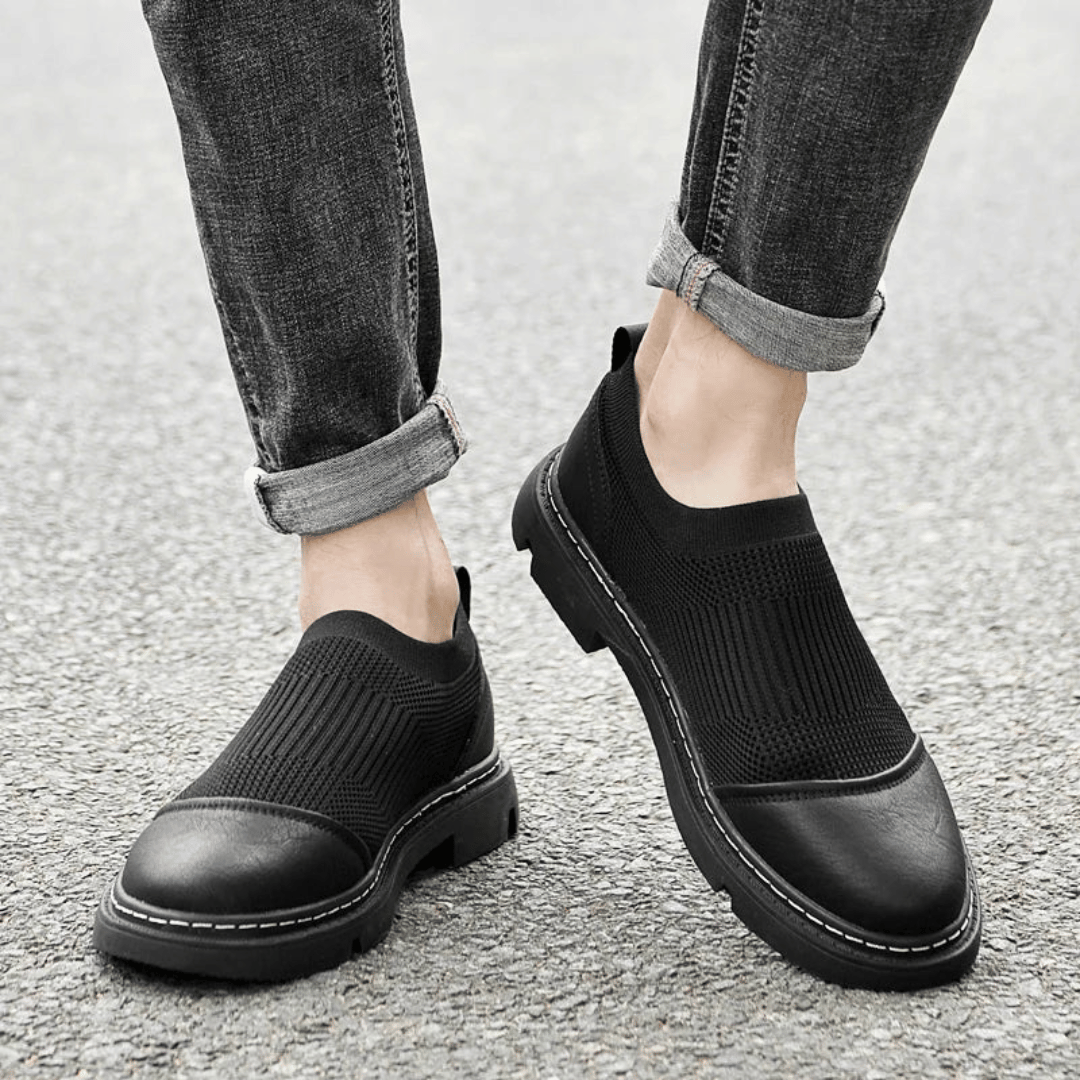 Komfortable slip-on-loafers med netting