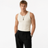 Slim Fit Tank Top til Herre – Elastisk Treningsvest for Gym og Sommer – Off-white