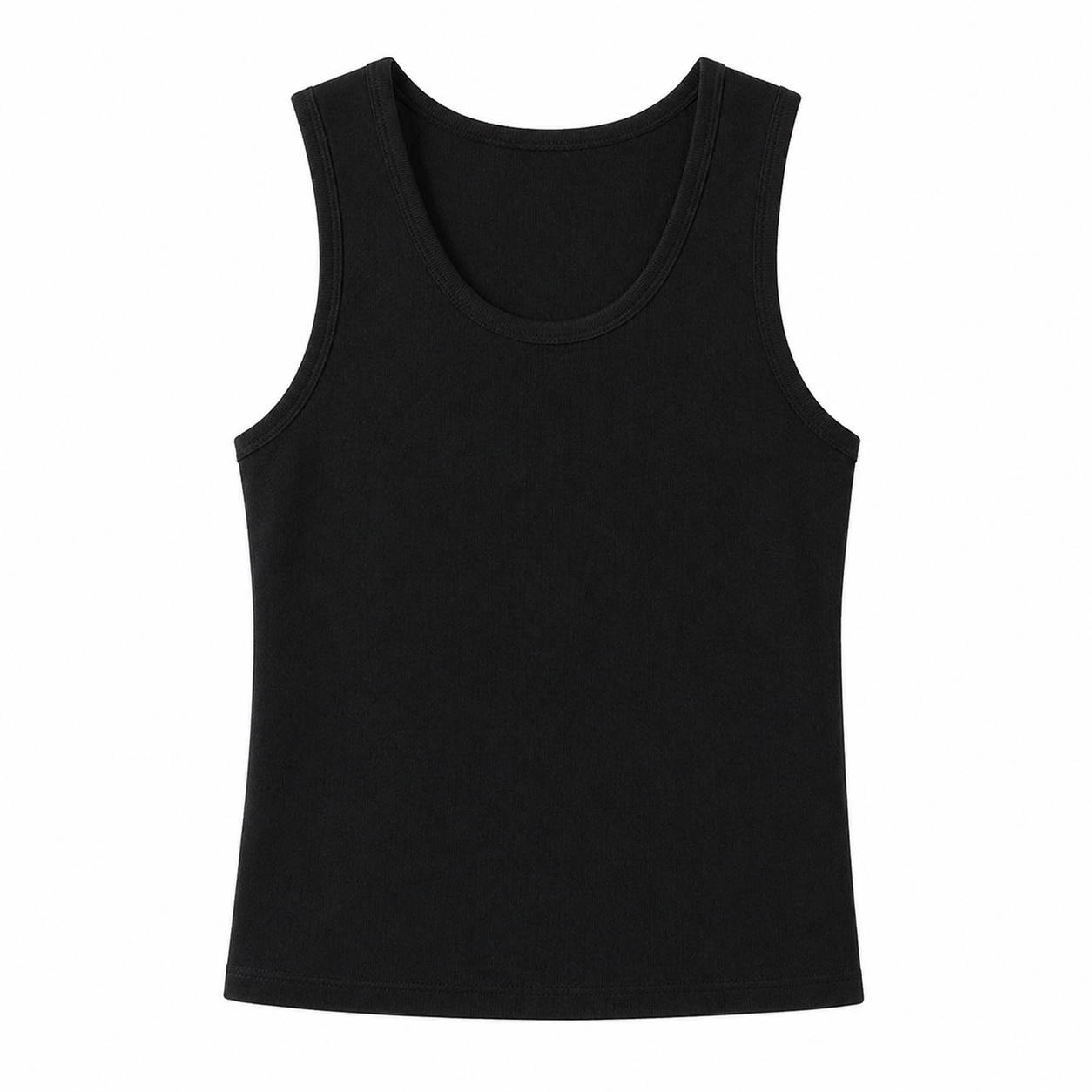 Hvit Strikket Singlet til Dame – Slim Fit &amp; Høy Stretch