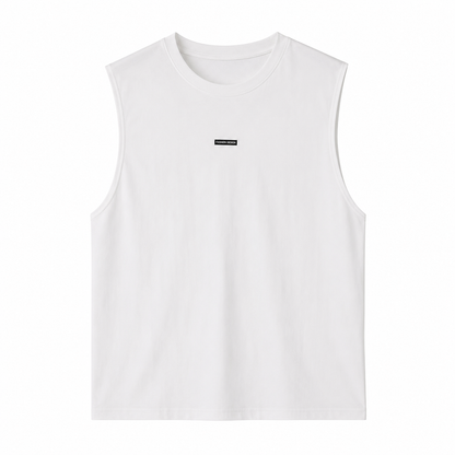 Ermeløs Topp til Herre – Lett og Pustende Singlet med Minimalistisk Design