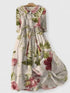 Solène | Elegant kjole – Rosa blomster