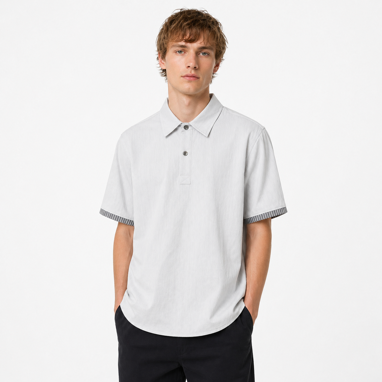 Stripet Polo T-skjorte til Herre – Slim Fit &amp; Sommerstil