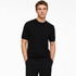 Strikket T-skjorte til Herre – Rund Hals i Ullblanding for Business Casual Stil – Svart