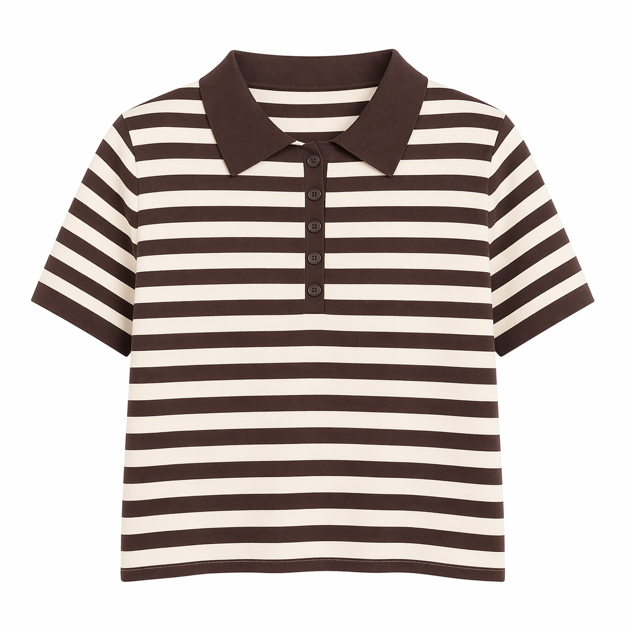 Stripet Polo T-skjorte til Dame – 100% Bomull &amp; Klassisk Sommerstil