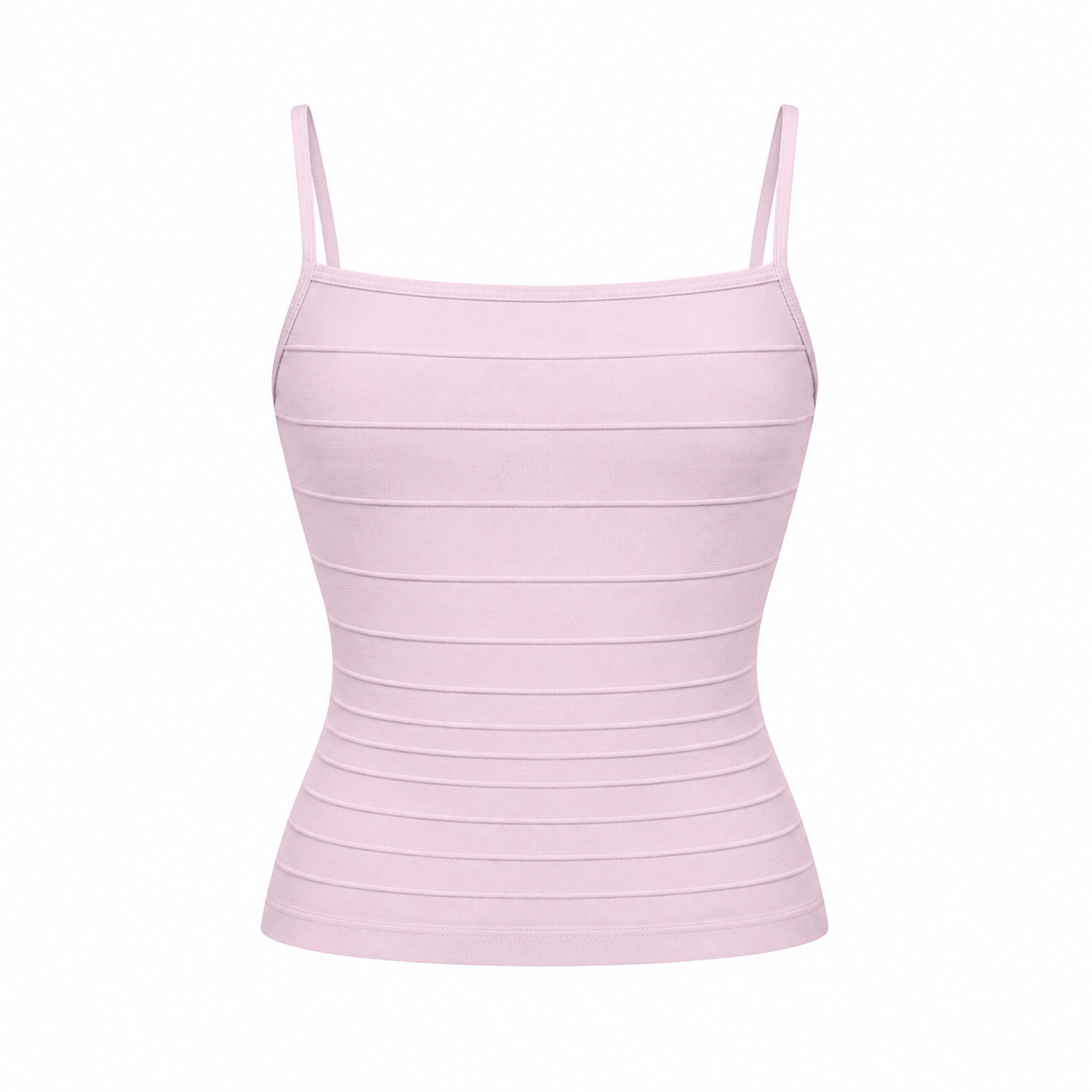 Korsettinspirert Crop Top til Dame – Spagettistropper og Firkantet Utringning