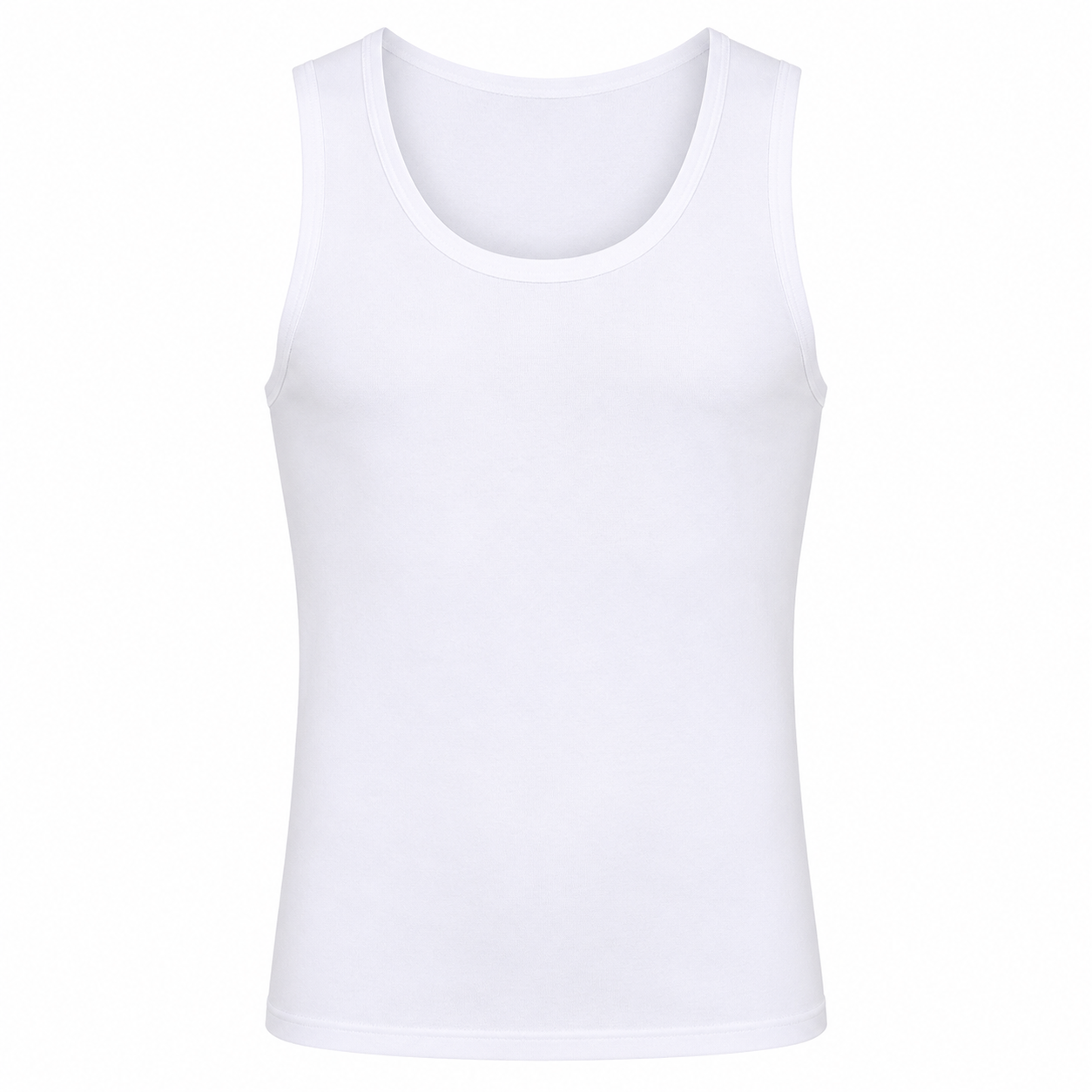Bomulls Tank Top til Herre – Plus Size Fitness Singlet for Sommer