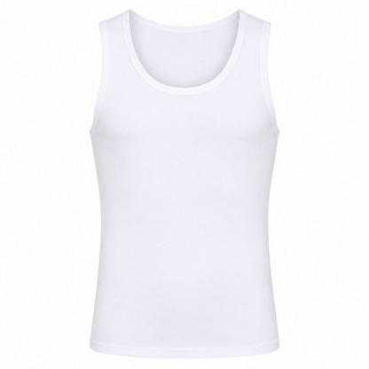 Bomulls Tank Top til Herre – Plus Size Fitness Singlet for Sommer