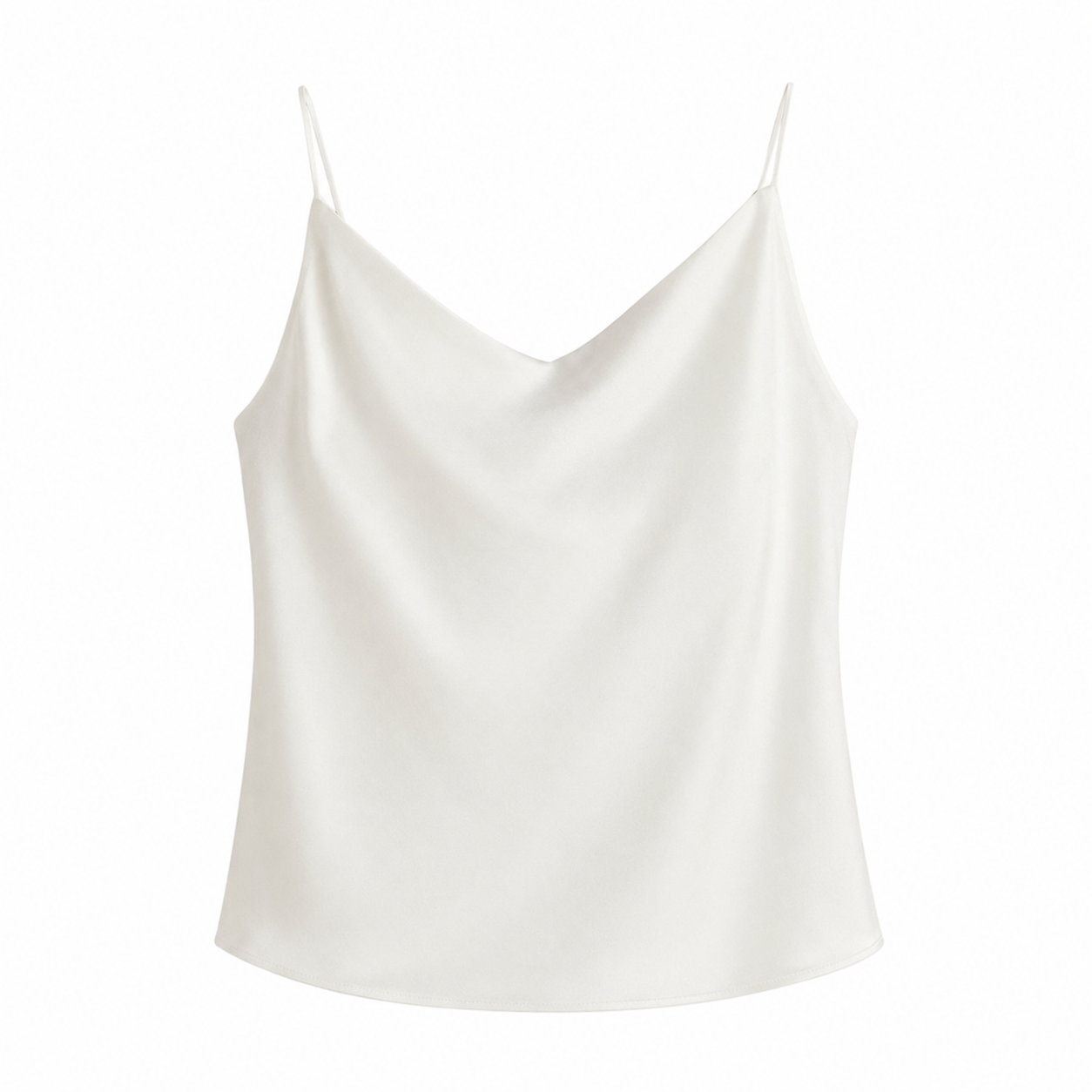 Sateng Camisole til Dame – Lang Topp med Smale Stropper