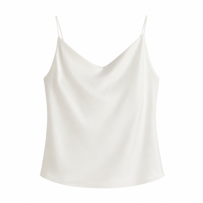 Sateng Camisole til Dame – Lang Topp med Smale Stropper