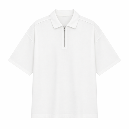 Kraftig Polo T-skjorte til Herre – Half-Zip &amp; 210g Premium Kvalitet