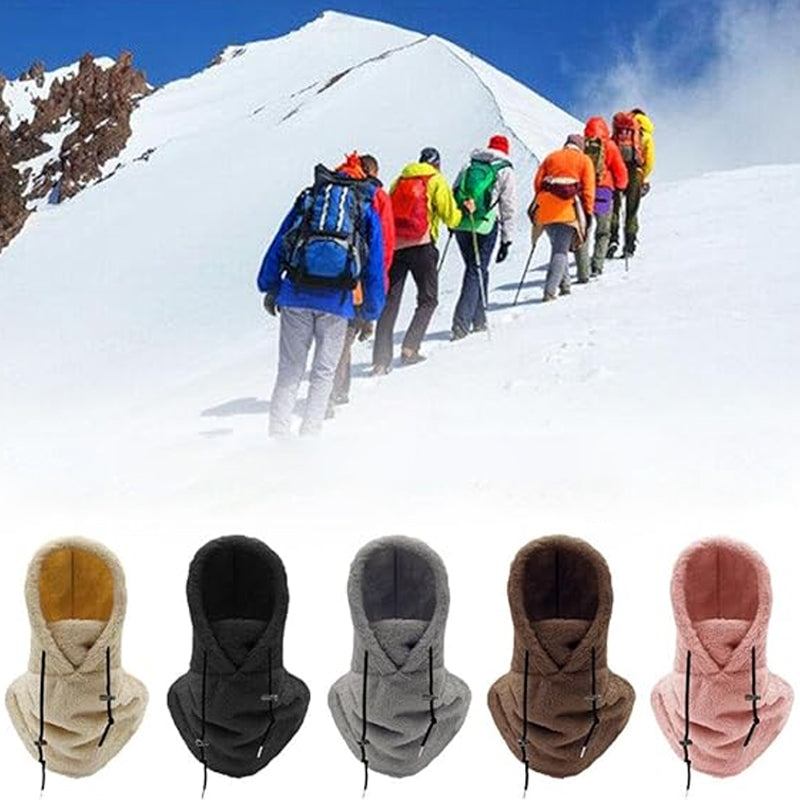 Skimaske med hette i sherpa