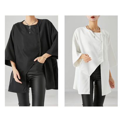 Stilig asymmetrisk bluse