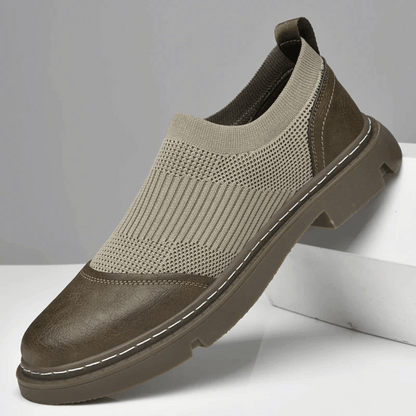 Komfortable slip-on-loafers med netting