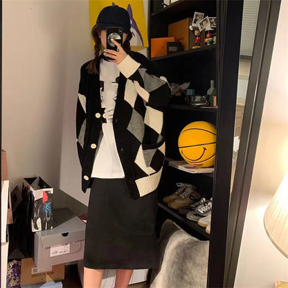 Oversized strikkejakke dame