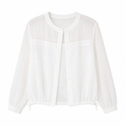 Oversized Lyocell Topp til Dame – Lett og Transparent Casual Sommerstil
