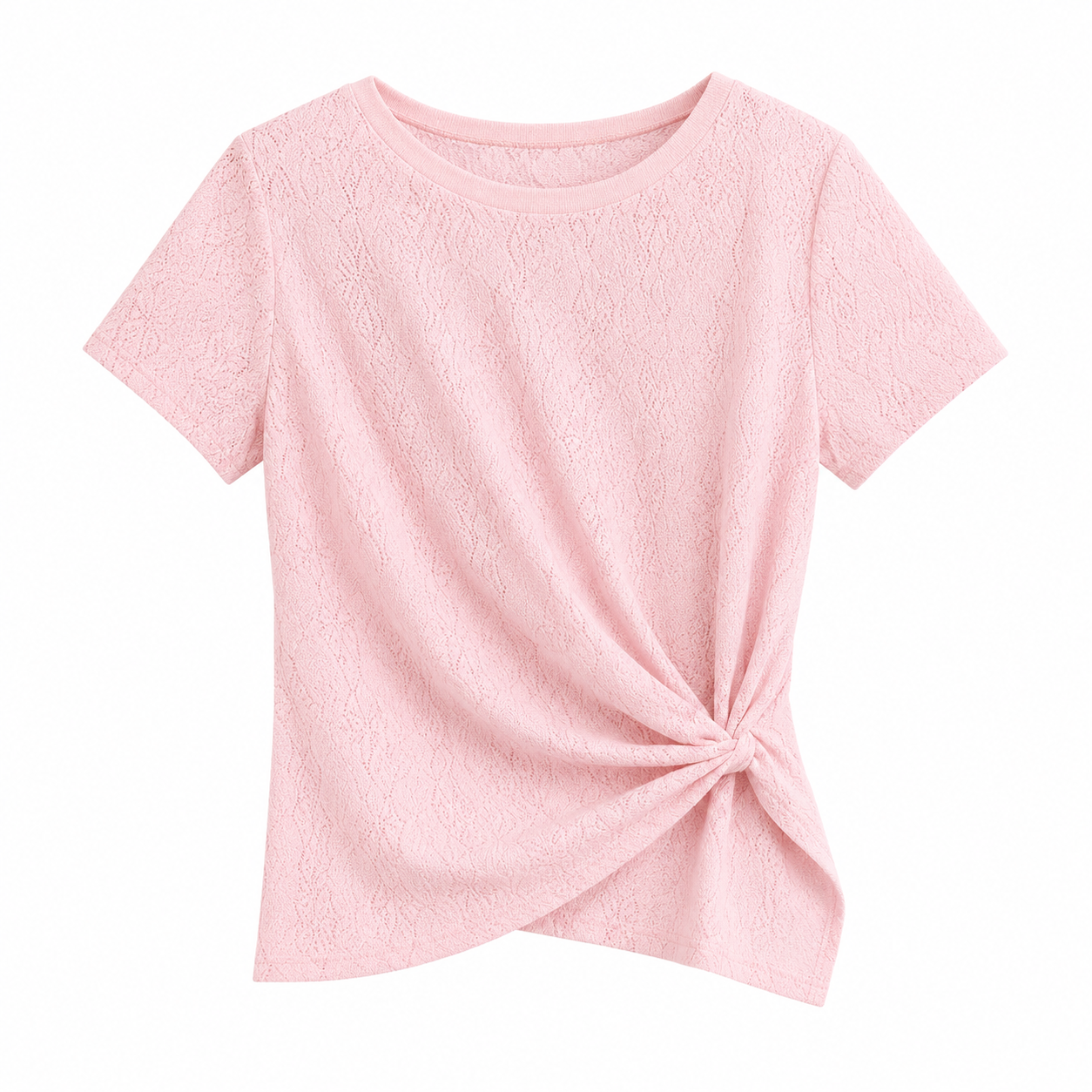 Off-Shoulder Strikket Topp til Dame – Beige Jacquard Sommertopp