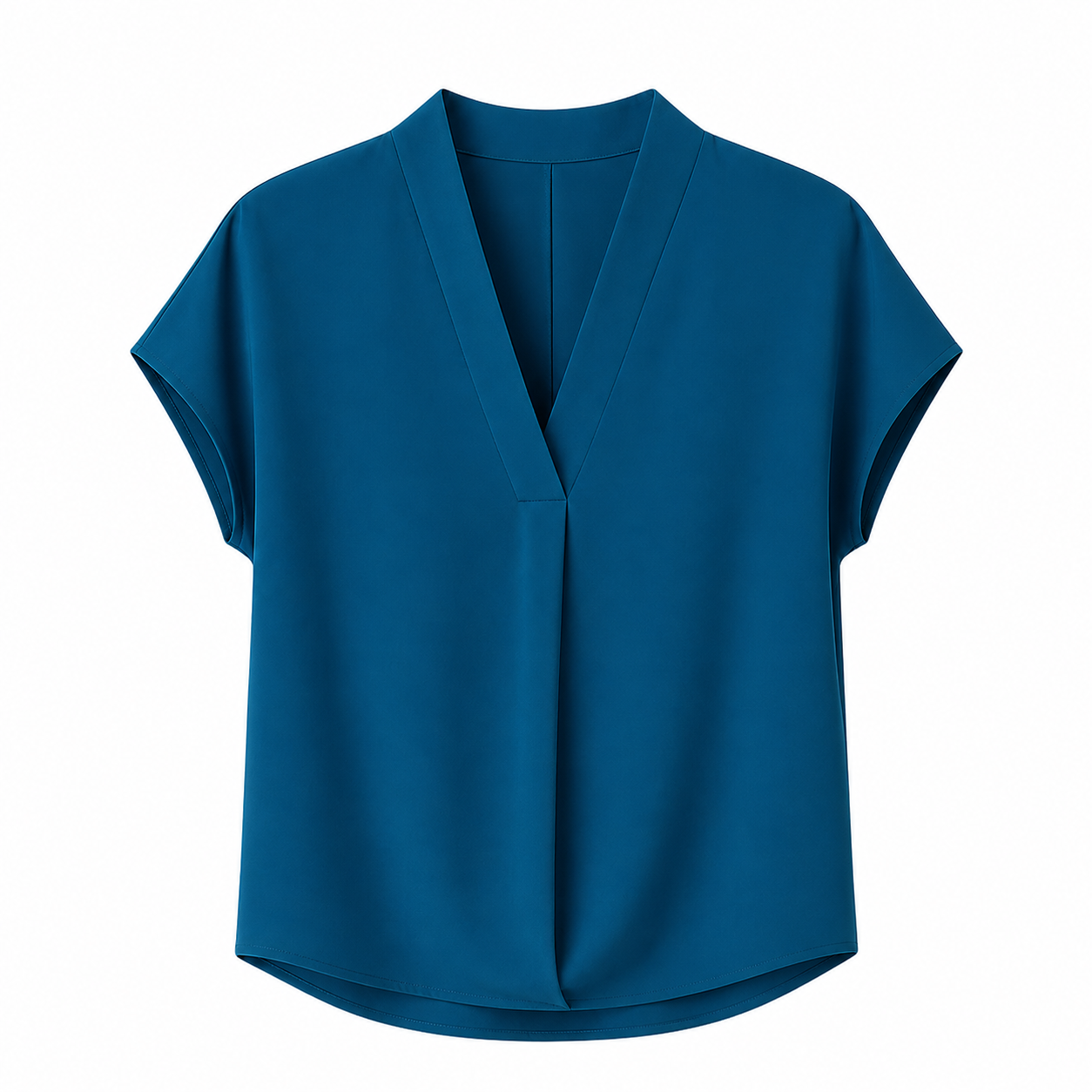 V-hals T-skjorte til Dame – Stretch &amp; Minimalistisk Design