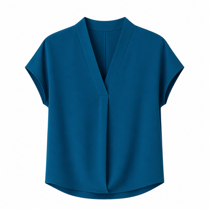 V-hals T-skjorte til Dame – Stretch &amp; Minimalistisk Design