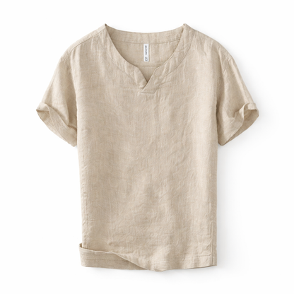 Premium Lin T-skjorte til Herre – 100% Lin, Kinesisk Inspirert &amp; Pustende Sommerstil