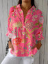 Alondra | Bluse med tropiske blomster – Flerfarget