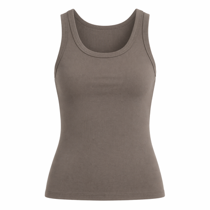 Sort Singlet til Dame – Slim Fit i Myk Bomull