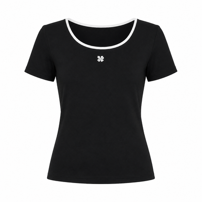 Beige Slim Fit T-skjorte til Dame – Elegant og Minimalistisk Sommertopp